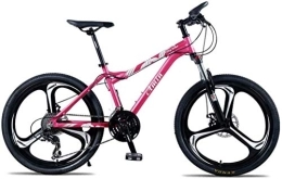 Aoyo Bici Adulti Strada biciclette, 24in 21-Velocità Mountain bike, leggera lega di alluminio Full frame, ruota anteriore Sospensione Femminile Off-road Student Shifting adulti biciclette, (Color : Pink)
