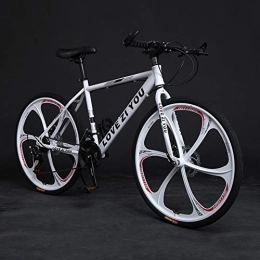  Bici Adultmountain Bike, Biciclette da esterno in acciaio ad alto tenore di carbonio, 21 velocità bicicletta piena sospensione MTB ​​Gears Dual Disc Brakesmountain Bicicletta, E-26inch21speed