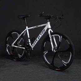  Bici Adultmountain bike, fuoristrada in acciaio al carbonio, 21 marce, con sospensione completa, freno MTB, mountain bike, F-24", 27 velocità