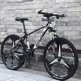 MSM Bici Adulto Mountain Bike, 26 Pollici 30 velocità Alluminio Leggero Mountain Bike, Hardtail MTB con Sospensione Anteriore Nero Bianco 26", 30-velocità