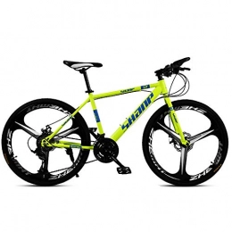 AYZE Mountain Bike Uomo 26, Pollici off-Road Mountain Bike, all-Terrain Mountain Bike 21-Speed 3-Spoke Carbon Steel Bike 30speed Yellow