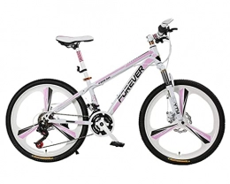 BaiHogi Mountain Bike Bici da Corsa Professionale, Mountain Bike Bici Adulta allievo Femminile 26 Pollici 27 a velocità variabile in Lega di Alluminio a Doppio Disco Freno Pink Bicycle Una, B (Color : B, Size : -)