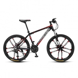 BaiHogi Mountain Bike Bici da Corsa Professionale, Mountain Bike for Adulti Acciaio al Carbonio della Bicicletta Telaio da 26 Pollici Freni a Doppio Disco Ruota 24 / 27 velocità con Sistema di Uomini MTB. Bicicletta / Rosso