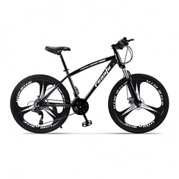 Yuxiaoo Bici Bicicletta, bicicletta fuoristrada a 30 velocità, mountain bike da 24 / 26", con sedile regolabile e telaio in acciaio ad alto tenore di carbonio, per adulti, antiscivolo, doppio freno a disco /