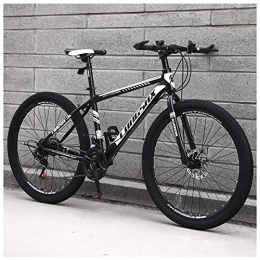 ACDRX Mountain Bike Bicicletta, Bicicletta Mountain Bike, Bicicletta MTB, Adulto 26 Pollici 21 velocità Biciclette, Acciaio Alto Tenore Carbonio Telaio, Doppio Freno A Disco, Black And White