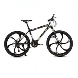Yuxiaoo Bici Bicicletta, mountain bike 26", bicicletta fuoristrada a 27 velocità, con sedile regolabile e telaio in acciaio ad alto tenore di carbonio, per adulti, antiscivolo, doppio freno a disco / D / 16