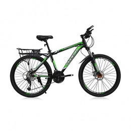 Yuxiaoo Bici Bicicletta, mountain bike da 26 pollici, bicicletta a 27 velocità, con telaio in lega di alluminio ultraleggera, facile da installare, adatta a vari terreni, per adulti e adolescenti / Verde / 1