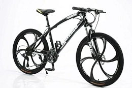  Bici Bicicletta Mountain bike da 26 pollici con sospensione a disco (nero, 6 denti, 24 in)
