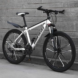 Generic Mountain Bike Bicicletta, Mountain Bike per Adulti MTB da Uomo - Bicicletta da Montagna a Doppia Sospensione con Smorzamento da Equitazione (Color : White, Size : 24 Speed)