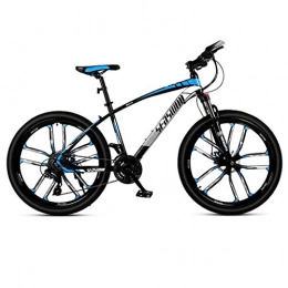 GXQZCL-1 Bici Bicicletta Mountainbike, Mountain bike, 26inch Hard-coda Mountain Biciclette, acciaio al carbonio Telaio, sospensioni anteriori e Dual Disc Brake MTB Bike ( Color : Black+Blue , Size : 21 Speed )