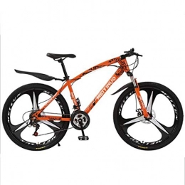 GXQZCL-1 Bici Bicicletta Mountainbike, Mountain bike, acciaio al carbonio telaio hardtail, doppio freno a disco e sospensione anteriore, 26" della rotella di magnetico MTB Bike ( Color : Orange , Size : 27 Speed )