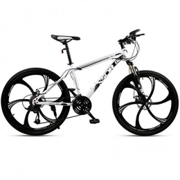 GXQZCL-1 Bici Bicicletta Mountainbike, Mountain bike, bicicletta della montagna hardtail, doppio freno a disco e sospensioni forcella anteriore, 26inch Ruote MTB Bike ( Color : Black+White , Size : 27-speed )