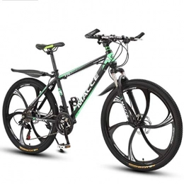 WGYCREAM Bici Bicicletta Mountainbike, MTB, Montagna Biciclette 26" Ruote Ravine Bike con doppio disco anteriore Sospensione 21 24 27 velocità di acciaio al carbonio Telaio ( Color : Green , Size : 21 Speed )