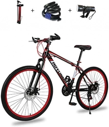 CZYNB Mountain Bike Biciclette for Adulti Montagna, 26 Pollici Percorso Mountain Bike, Biciclette Outroad, Sospensione Totale ? Freni a Disco Doppio Gears Mountain Bicycle (Color : Red)