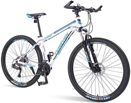 Aoyo Bici Biciclette Mens di montagna, 33 velocità hardtail Mountain bike, doppio freno a disco Telaio in alluminio, bicicletta della montagna con sospensione anteriore, Verde, (Color : Blue)