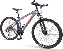 Aoyo Bici Biciclette Mens di montagna, 33 velocità hardtail Mountain bike, doppio freno a disco Telaio in alluminio, bicicletta della montagna con sospensione anteriore, Verde, (Color : Orange)