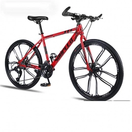 WSS Bici Bike da 26 pollici 21-velocità-doppio disco Freni a disco per studenti adulti Off-road-Dieci ruote a lama-Bicicletta rossa-30speed.