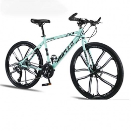 WSS Bici Bike in mountain bike da 26 pollici 21-Speed-Dual Disc Freni per studenti adulti Off-road-Ten Blade Wheels-Bicycle Green-27speed.