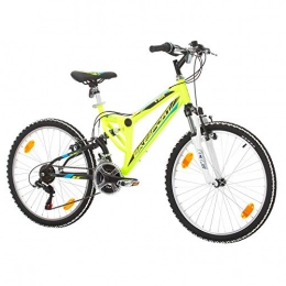 Bikesport Mountain Bike Bikesport Parallax 24" Bicicletta Biammortizzata Doppia Sospensione (Neon Verde)