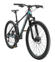 BIKESTAR Mountain Bike BIKESTAR Hardtail Mountain Bike in Alluminio, Freni a Disco, 27.5" | Bicicletta MTB Telaio 16" Cambio Shimano a 21 velocità, sospensioni | Nero Blu