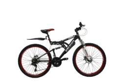 Boss Cycles Bici Boss Dominator 26 inch Full Suspension Male Mountain Bike Black / Red Ages 12