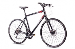 CHRISSON Bici Chrisson, bicicletta da cross-bike da 28 pollici Roadgun 2.0 con 18 marce, Shimano Deore XT / SORA, colore nero, dimensioni telaio: 50 cm