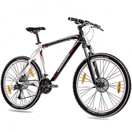 CHRISSON Bici Chrisson Mountain Bike 26" ALLWEGER ALLWEGER in alluminio con 24G DEORE nero bianco opaco, 53 cm