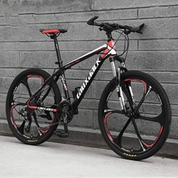 CSS Bici CSS Mountain bike da 26 'per adulto, telaio a sospensione completa in acciaio al carbonio 21 / 24 / 27 / 30 velocità, forcella ammortizzata, mountain bike hardtail con freno a disco 5-27, 21 velocità