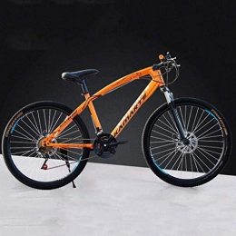 CSS Bici CSS Mountain bike da 26 pollici, bicicletta a coda dura in acciaio al carbonio, bicicletta leggera con sedile regolabile, doppio freno a disco, forcella a molla, F, 24 velocità 6-11