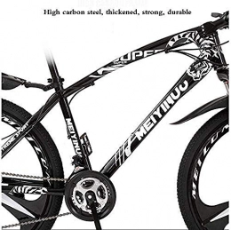 CXY-JOEL Mountain Bike CXY-JOEL Mountain Bike Telaio in Acciaio ad Alto Tenore Di Carbonio e Forcella Ammortizzata Doppio Freno a Disco Pedali in Pvc-Rosso_26 Pollici 21 Velocità
