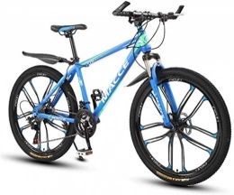 DALUXE Mountain Bike DALUXE Mountain Bike 24 / 26 Pollici 21 velocit di 10 Metri di Raggio Acciaio Forcella Moto Trasmissione Cycdaluxeg Binario Biciclette Alto Esterna MTB Carbonio Smorzamento Telaio (Blu), XL