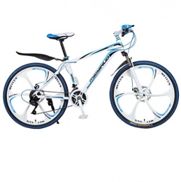 DGAGD Mountain Bike DGAGD Ruota a Sei Taglienti in Lega di Alluminio da Città a velocità variabile da 26 Pollici per Mountain Bike-Bianco Blu_27 velocità