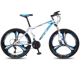 DGAGD Mountain Bike DGAGD Tri-Cutter per Bicicletta a velocità variabile per Adulti da 26 Pollici per Mountain Bike-Bianco Blu_21 velocità