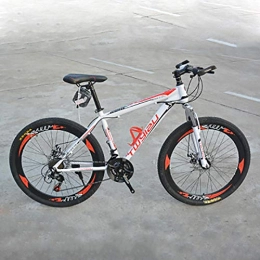 Domrx Bici Domrx Mountain Bike 26 Pollici Assorbimento degli Urti in Acciaio Bicicletta a velocità variabile da Montagna a 24 velocità -Rosso_26 * 18, 5 (175-185 cm) _24