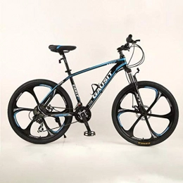 Domrx Bici Domrx Telaio in Lega di Alluminio per Mountain Bike 26 Pollici Freno a Disco Meccanico Anteriore e Posteriore a 24 velocità Bicicletta da Sci di Fondo per Adulti-Blu