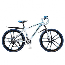 Dsrgwe Bici Dsrgwe Mountain Bike, 26" Mountain Bike, Leggera Lega di Alluminio Biciclette Frame, Doppio Disco Freno e Sospensione Anteriore (Color : Blue, Size : 21 Speed)