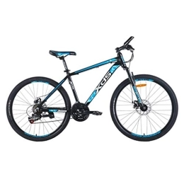 Dsrgwe Bici Dsrgwe Mountain Bike, 26inch Mountain Bike, Lega di Alluminio Biciclette Telaio, Doppio Freno a Disco Anteriore e sospensioni, 21 velocità (Color : Black+Blue)
