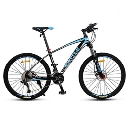 Dsrgwe Bici Dsrgwe Mountain Bike, 26inch Mountain Bike, Lega di Alluminio Biciclette Telaio, Doppio Freno a Disco e sospensioni Blocco Anteriore, 33 velocità (Color : Blue)