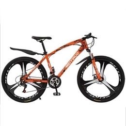 Dsrgwe Bici Dsrgwe Mountain Bike, Mountain Bike, Acciaio al Carbonio Telaio Hardtail, Doppio Freno a Disco e Sospensione Anteriore, 26" della Rotella di Magnetico (Color : Orange, Size : 24 Speed)