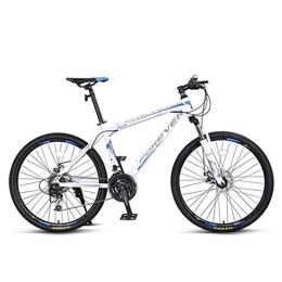 Dsrgwe Bici Dsrgwe Mountain Bike, Mountain Bike, Biciclette Lega di Alluminio, Doppio Freno a Disco Anteriore e sospensioni, 27 velocità, 26" Wheel (Color : White)
