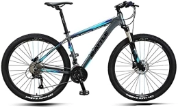 dtkmkj Mountain Bike dtkmkj Mountain bike Hardtail da 27, 5 pollici, per adulti, freno a doppio disco, telaio in alluminio, sedile regolabile, blu, 27 velocità