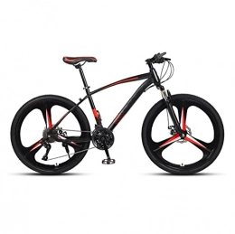DXDHUB Bici DXDHUB Mountain Bike ammortizzante, corpo in acciaio, ruote da 24", 21-30 Shifting, freni a disco meccanici anteriori e posteriori, unisex, nero. (Colore: C, diametro ruota: 24")