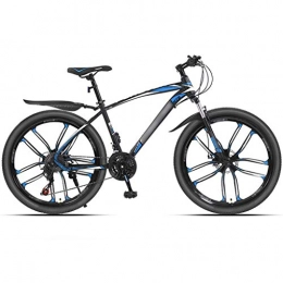 DXIUMZHP Bici DXIUMZHP Hardtail Mountain Bike con velocità Regolabile, Bicicletta Unisex A velocità Variabile, Ruote da 24 / 26 Pollici, 10 Ruote da Taglio, 21 / 24 velocità (Color : 21-Speed Blue, Size : 24 Inches)