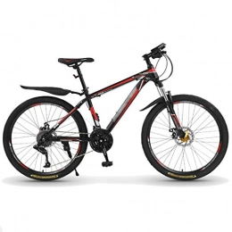 DXIUMZHP Bici DXIUMZHP Hardtail Mountain Bike, MTB, Bici da Strada Unisex A velocità Variabile, Doppio Ammortizzatore, Ruote da 24 Pollici, 21 velocità (Color : Black+Red, Size : 26 Inches)