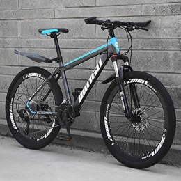  Bici Elegante Mountain Bike, Telaio in Acciaio al Carbonio con Cambio a 27 velocità Bicicletta per Adulti Bicicletta da Fondo per Esterni, Bianco, 26 Pollici