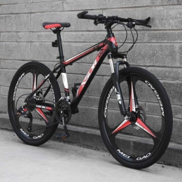  Bici Eleganti Mountain Bike Biciclette 27 velocità Freni a Disco Meccanici orientabili Telaio in Acciaio al Carbonio Leggero, A, 24 Pollici