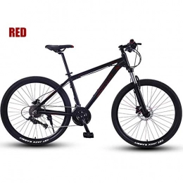  Bici Eleganti Ruote da Mountain Bike da 33 velocità Biciclette per Adulti Ruote con Doppio Freno a Disco Telaio in Lega di Alluminio Leggero, Rosso