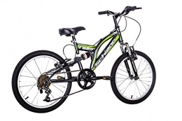 F.lli Schiano Mountain Bike F.lli Schiano Rider Power 18V Bicicletta Biammortizzata, Antracite / Verde, 26"