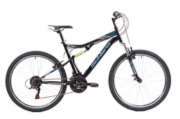 F.lli Schiano Mountain Bike F.lli Schiano Rover, Bici Biammortizzata Unisex Adulto, Nero-Blu, 26''