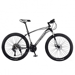 FBDGNG Bici FBDGNG - Bicicletta da uomo con sospensione, 21 / 24 / 27 velocità, 26 cm, con doppio freno a disco per mountain bike, per adulti, per sentieri e montagne (dimensioni: 21 velocità, colore: nero)